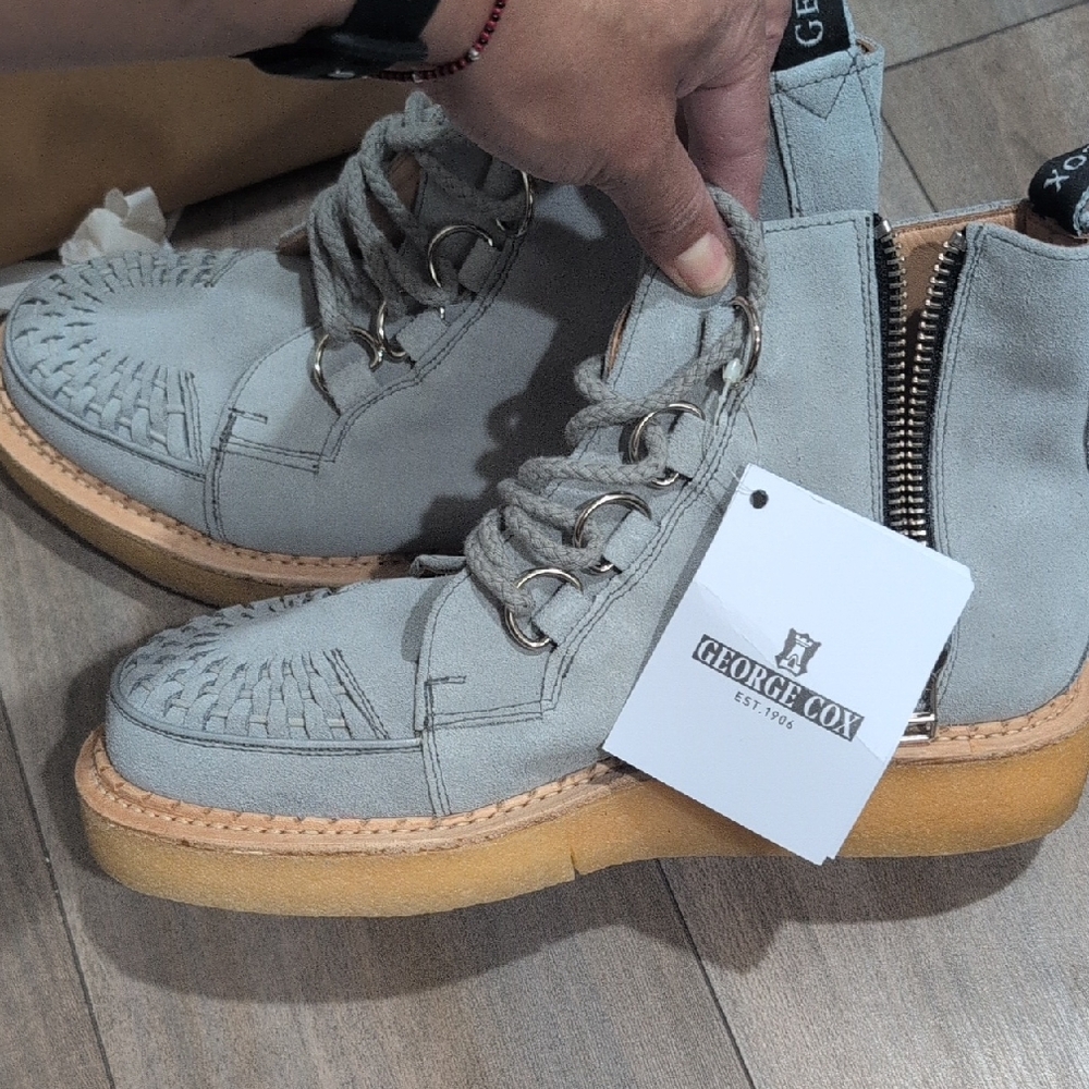 George Light Gray Men's Lace-Up Boots